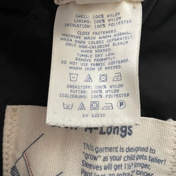 Lands' End Squall Snow Ski Pants Kids Girls 6X Black Grow A Longs Waterproof - Picture 16 of 16